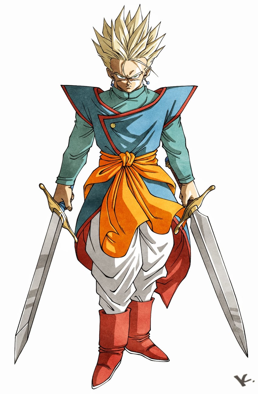 son gohan, trunks, and gohanks (dragon ball and 1 more) drawn by kakeru_(dbskakeru)