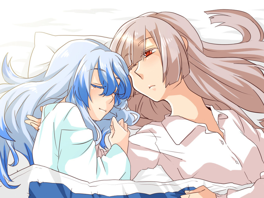 fujiwara no mokou and kamishirasawa keine (touhou) drawn by karasuma_yayoi