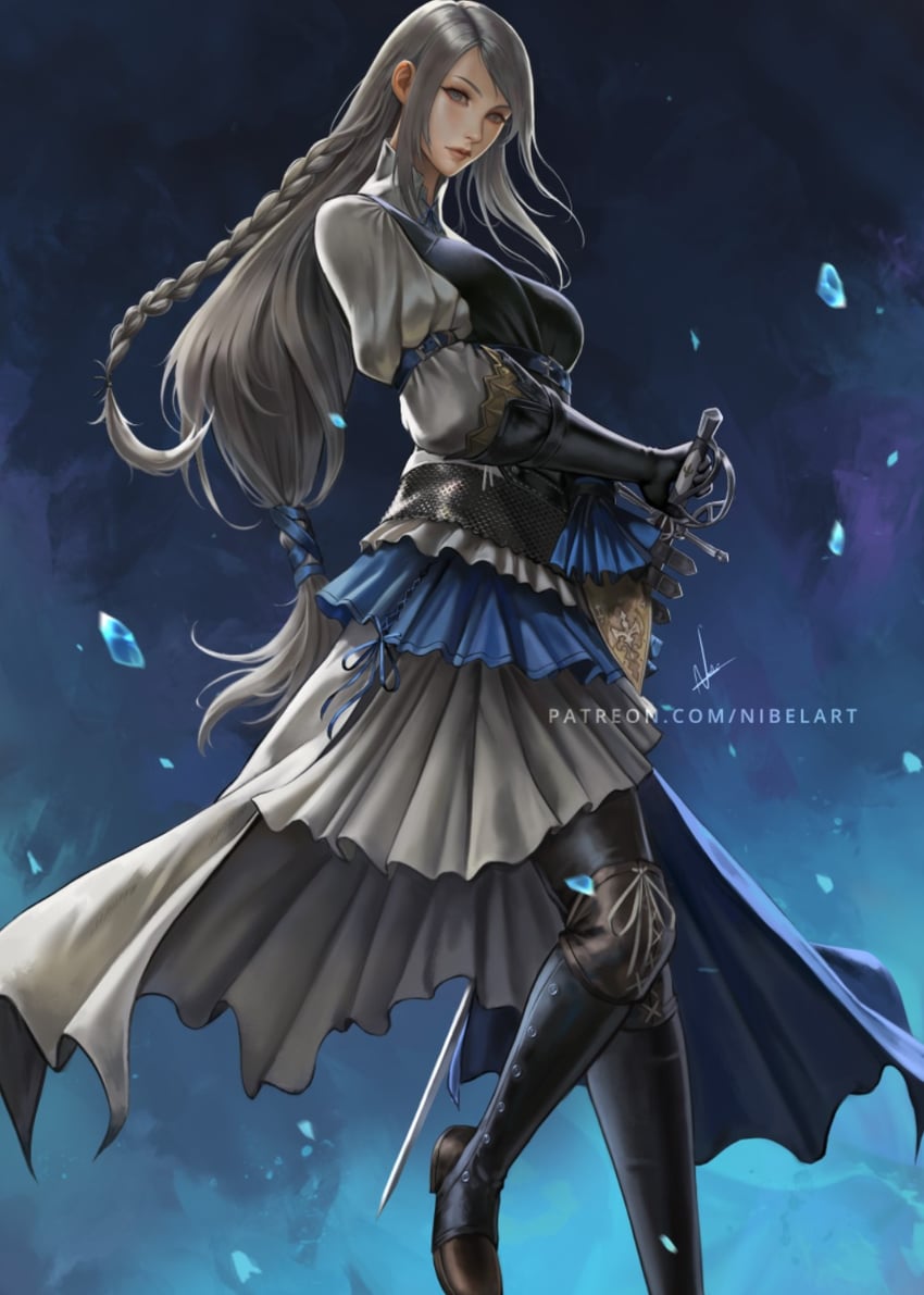 jill warrick (final fantasy and 1 more) drawn by nibelart