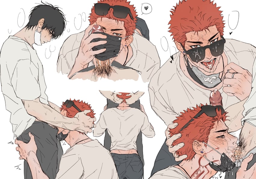 sakuragi hanamichi and rukawa kaede (slam dunk) drawn by ndgangmenbjsc