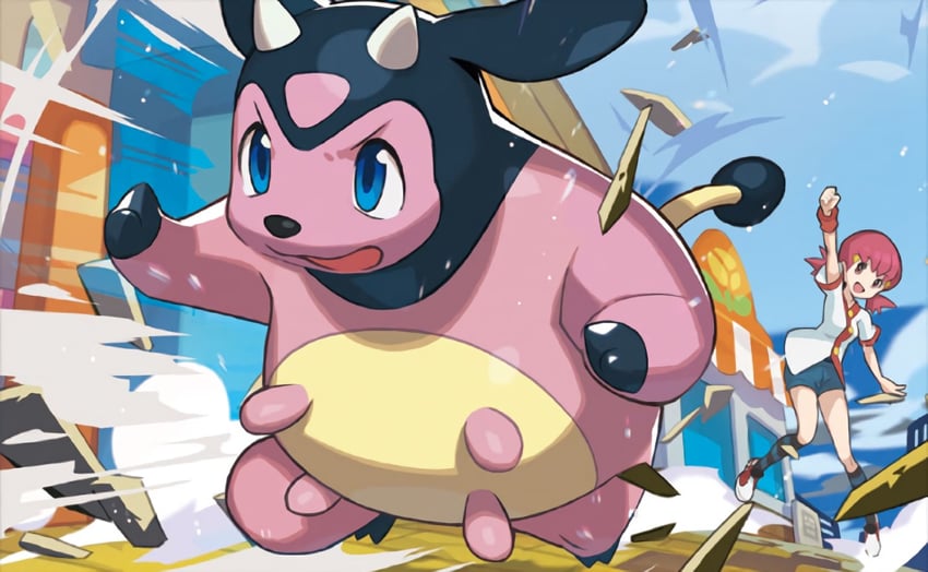 whitney and miltank (pokemon and 2 more) drawn by saitou_naoki