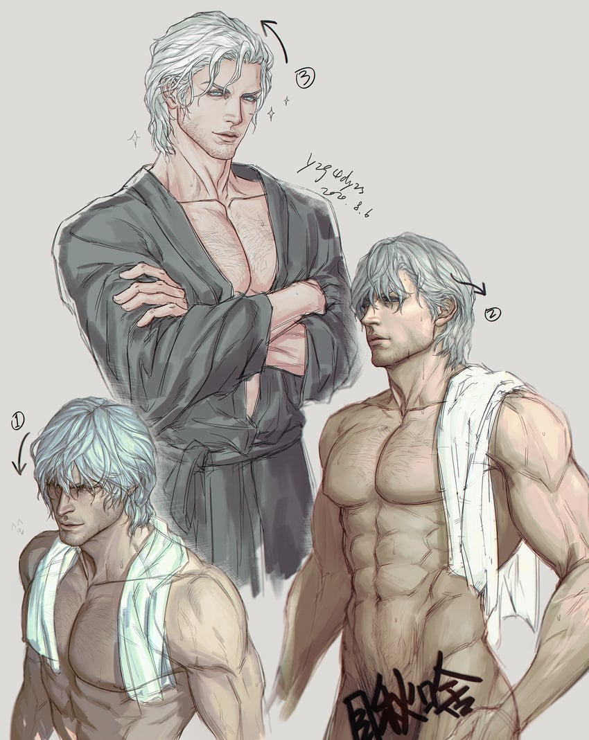 dante (devil may cry and 1 more) drawn by vaness_fu