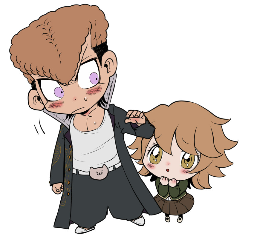 fujisaki chihiro and owada mondo (danganronpa and 1 more) drawn by atsushi_(haramiya)