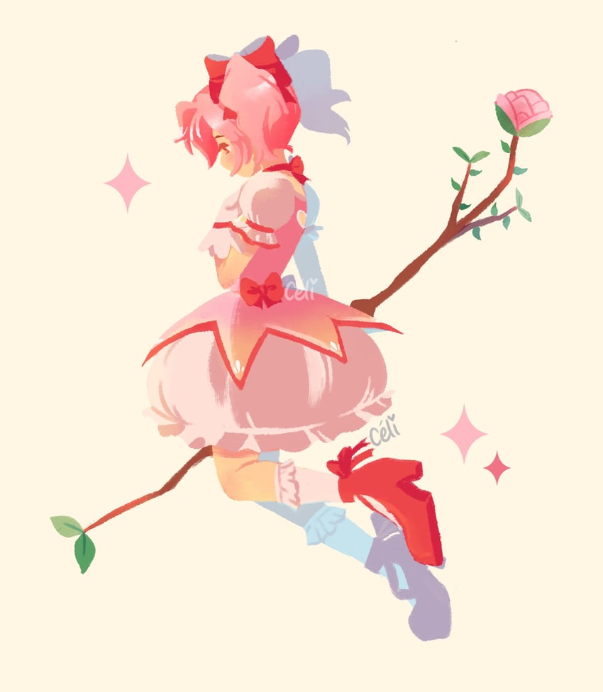 kaname madoka (mahou shoujo madoka magica) drawn by pianta_celi