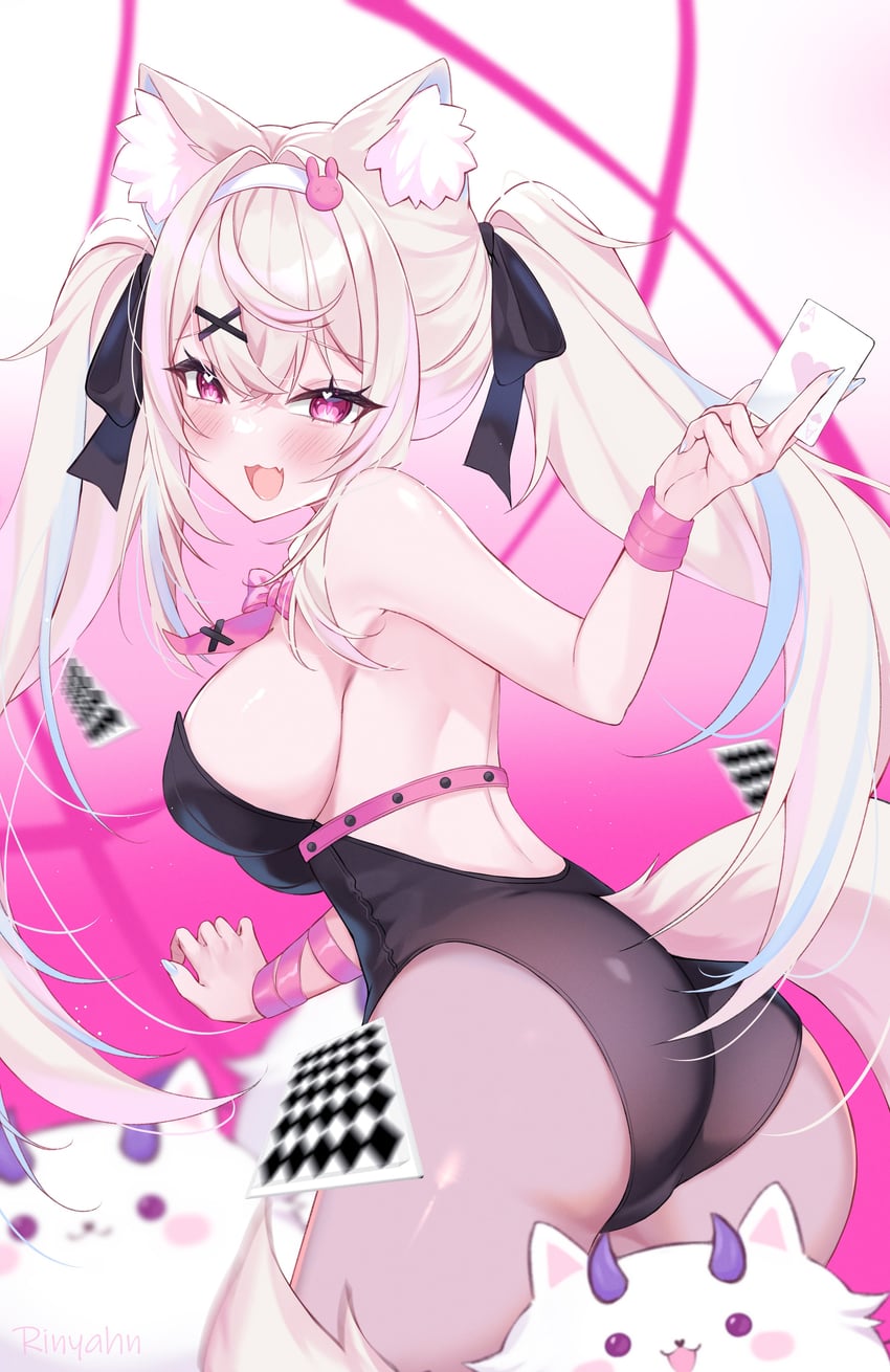 fuwawa abyssgard and perroccino (hololive and 2 more) drawn by ri_nyahn