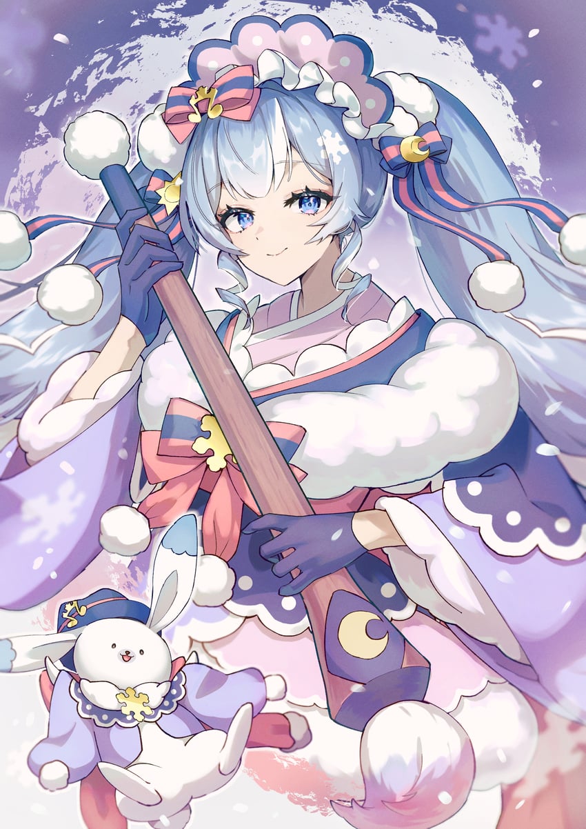 hatsune miku, yuki miku, and rabbit yukine (vocaloid) drawn by kotatsukarakita