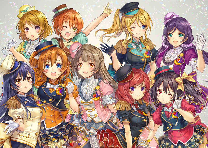 nishikino maki, tojo nozomi, sonoda umi, yazawa nico, ayase eli, and 4 more (love live! and 2 more) drawn by madogawa