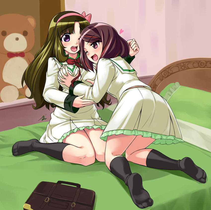 mikogami nagisa and miyabe kasumi (anyamal tantei kirumin zoo) drawn by mizuki_gyokuran and shirakawa_mayumi