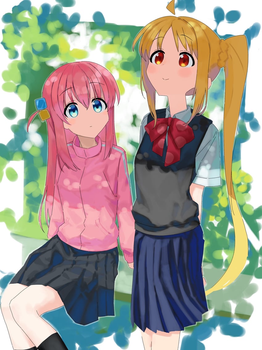 gotoh hitori and ijichi nijika (bocchi the rock!) drawn by oekakikujira