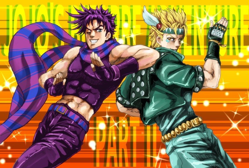 joseph joestar and caesar anthonio zeppeli (jojo no kimyou na bouken and 1 more) drawn by watanore