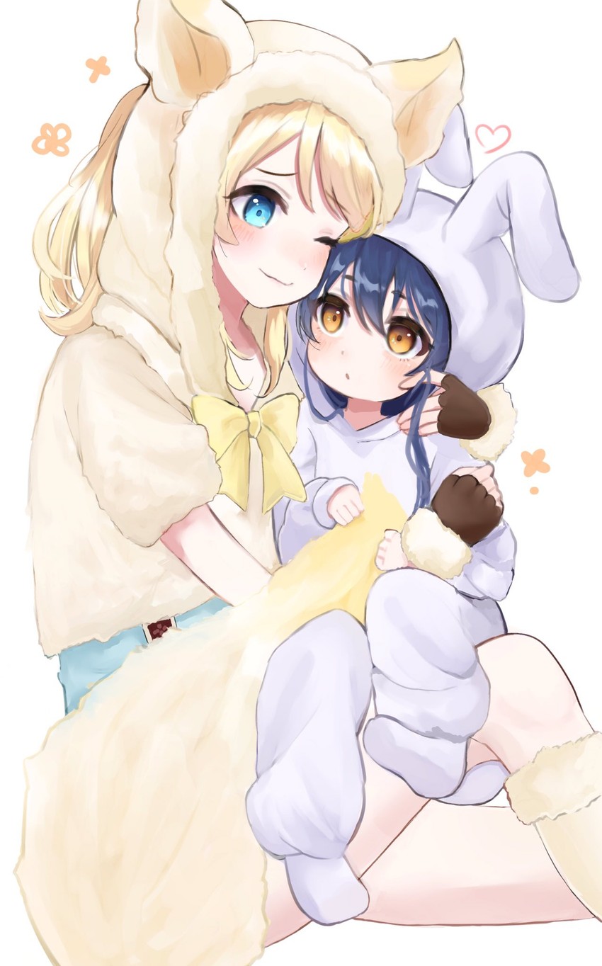 sonoda umi and ayase eli (love live! and 1 more) drawn by manoka