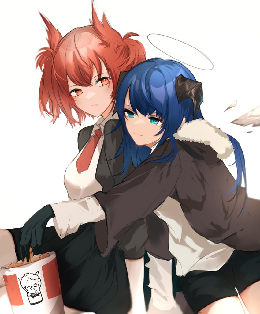 mostima and fiammetta (arknights and 1 more) drawn by gupipy