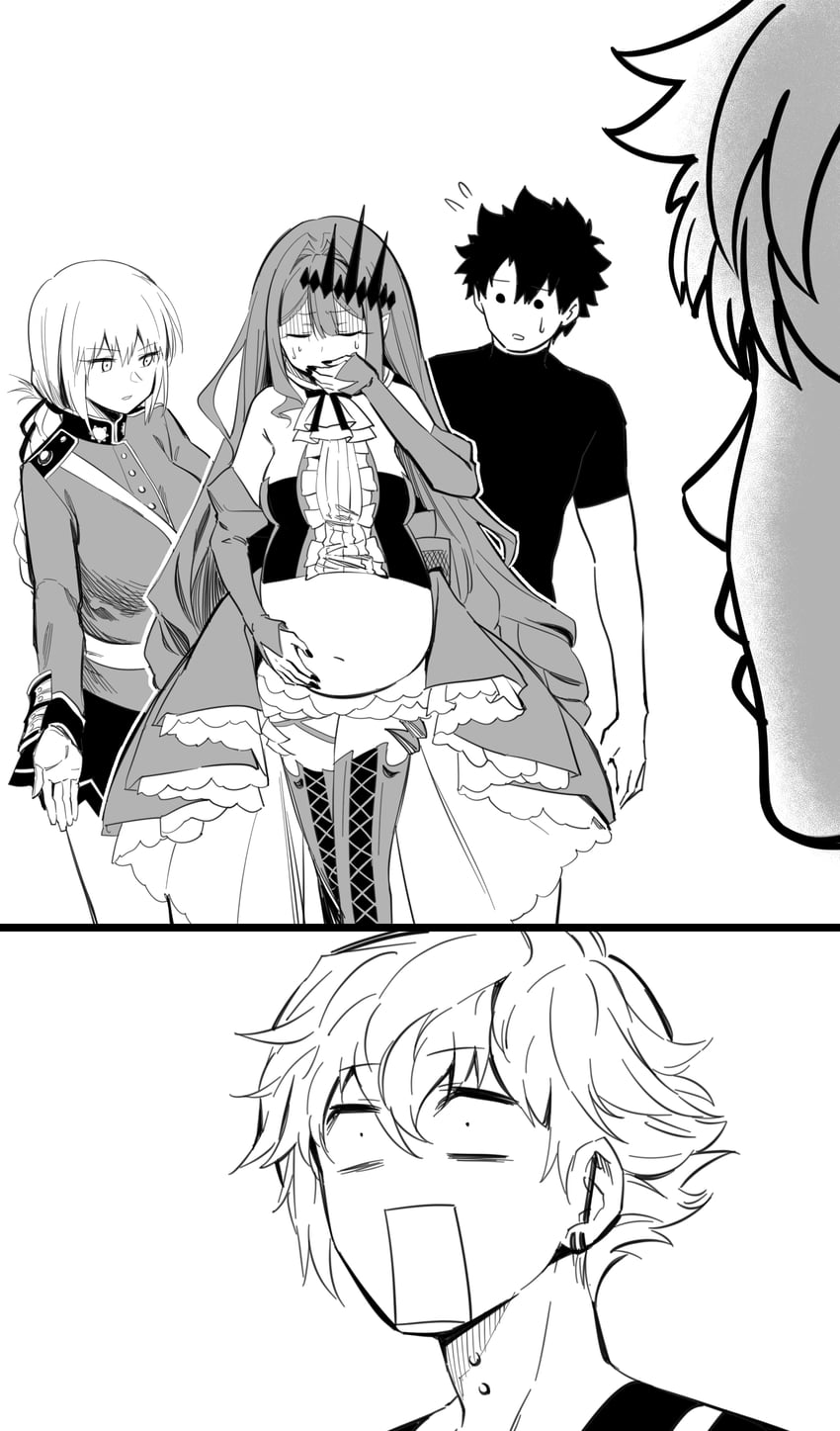 fujimaru ritsuka, baobhan sith, florence nightingale, and kadoc zemlupus (fate and 1 more) drawn by hirunagi