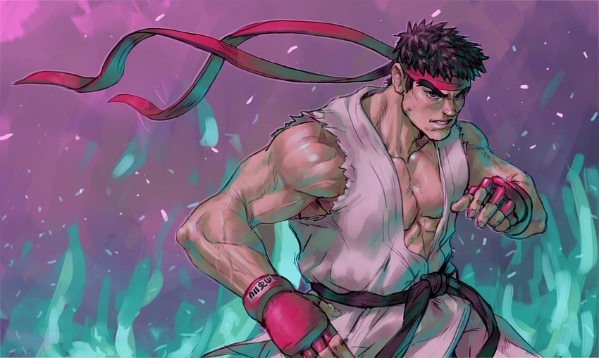 ryu (street fighter and 1 more) drawn by carless_(ppanic)