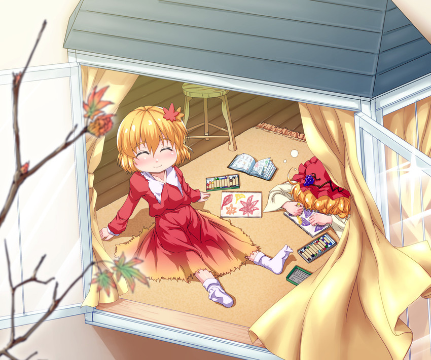 aki minoriko and aki shizuha (touhou) drawn by waribashi-p