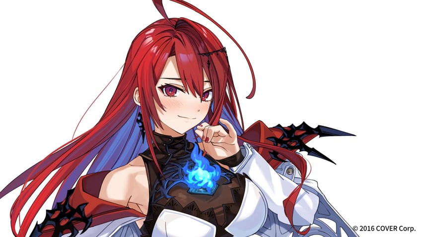 elizabeth rose bloodflame (hololive and 1 more) drawn by yomosaka