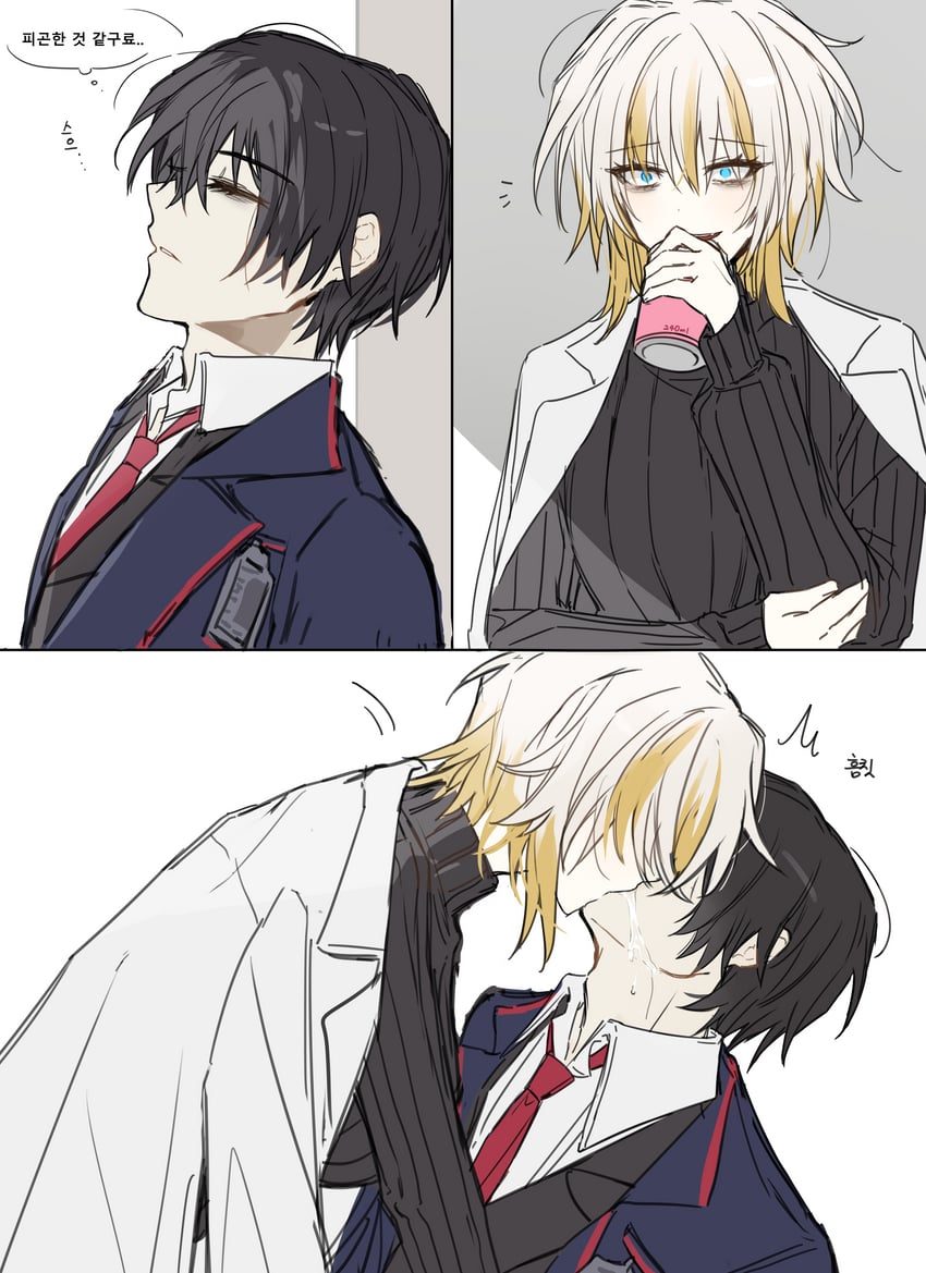 faust and yi sang (project moon and 1 more) drawn by sp0i0ppp