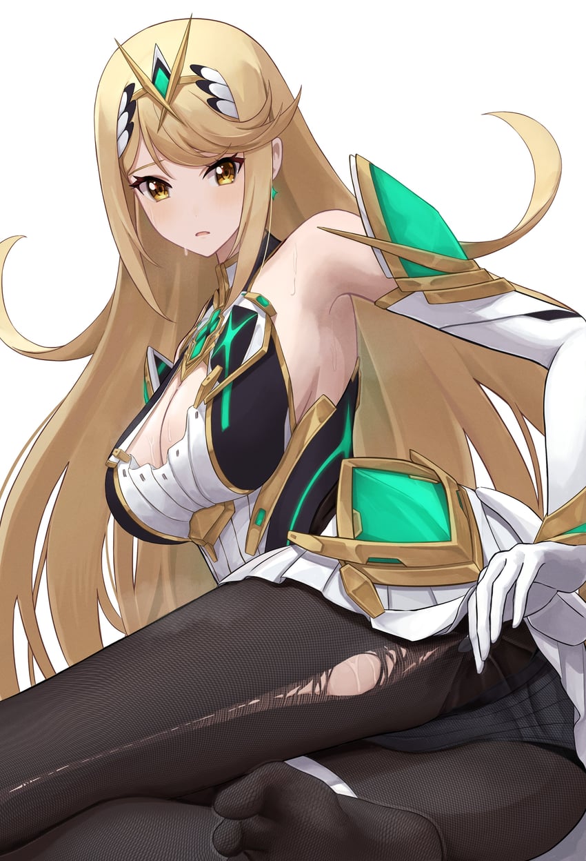 mythra (xenoblade chronicles and 1 more) drawn by takahashi_hizumi