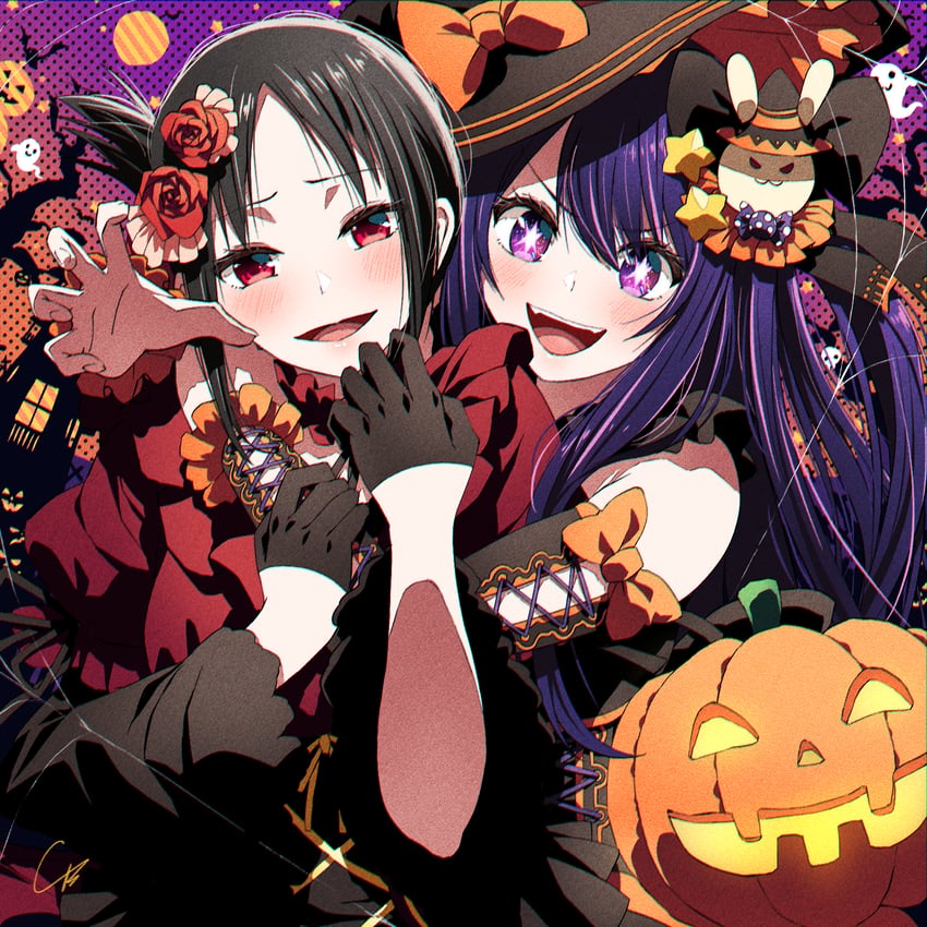 shinomiya kaguya and hoshino ai (oshi no ko and 1 more) drawn by 4b-enpitsu