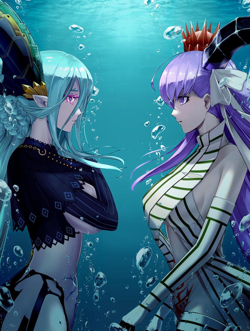 tiamat and kingprotea (fate and 4 more) drawn by ub1mo