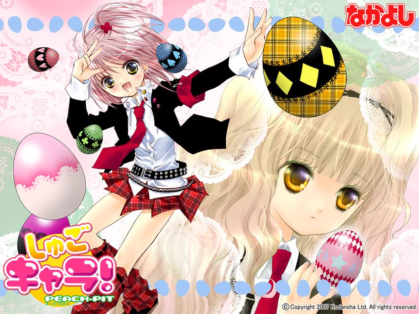 hinamori amu and mashiro rima (shugo chara! and 1 more) drawn by peach-pit