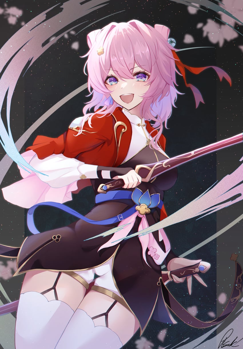 march 7th (honkai and 1 more) drawn by pisuke_(user_kcmh2774)