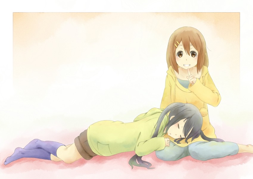 nakano azusa and hirasawa yui (k-on!) drawn by b-man