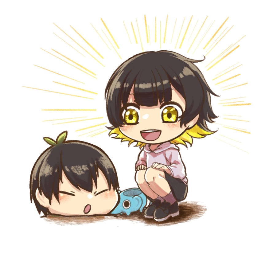 isagi yoichi and bachira meguru (blue lock) drawn by zume_chun