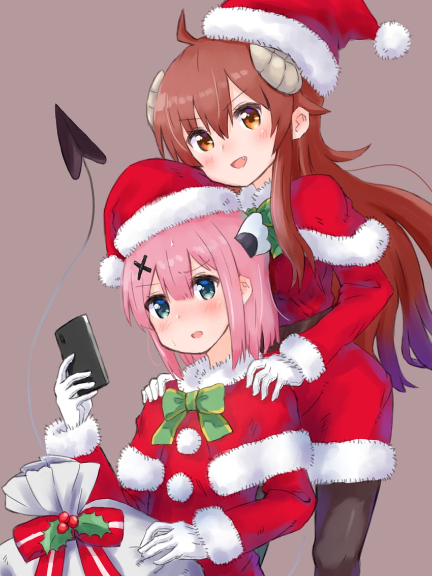yoshida yuuko and chiyoda momo (machikado mazoku) drawn by kuramoto_takato