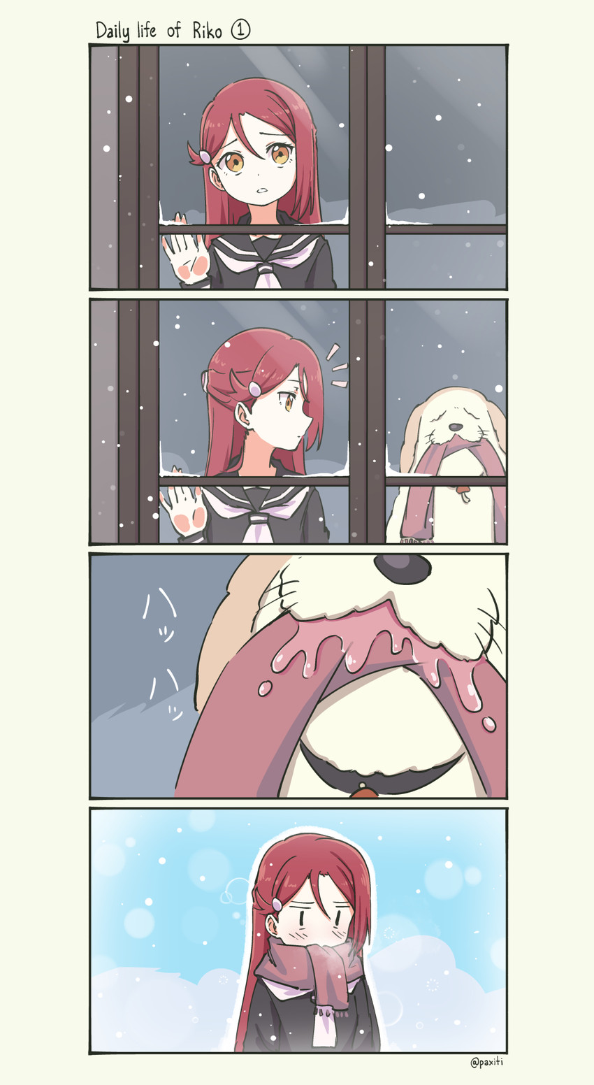 sakurauchi riko and shiitake (love live! and 1 more) drawn by pas_(paxiti)