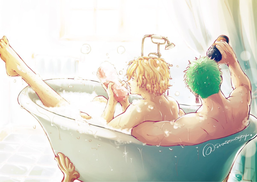 roronoa zoro and sanji (one piece) drawn by pra_(prapon0904)