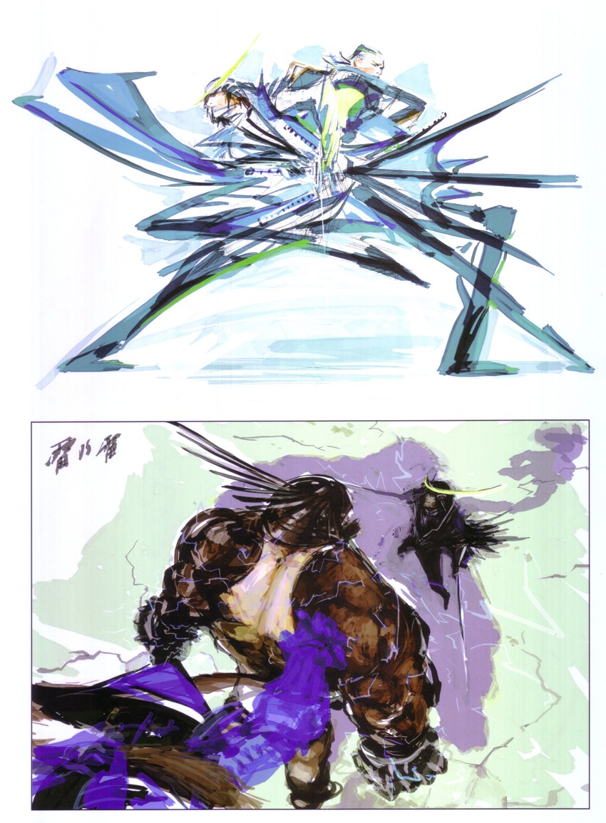 date masamune, katakura kojuurou, and toyotomi hideyoshi (sengoku basara) drawn by tsuchibayashi_makoto