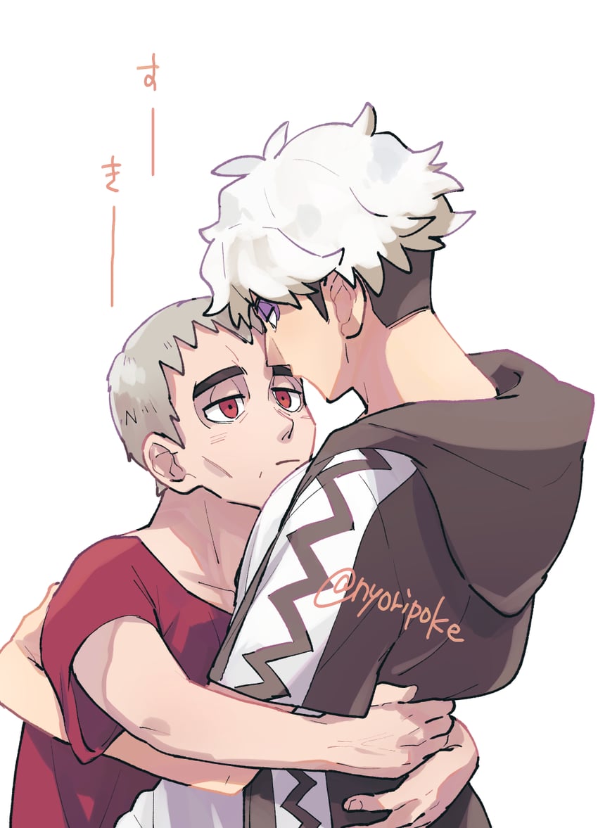 guzma and nanu (pokemon and 1 more) drawn by nyoripoke