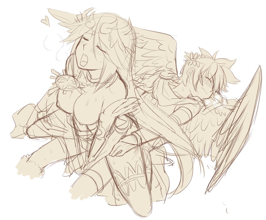 palutena and pit (kid icarus and 1 more) drawn by deyezi