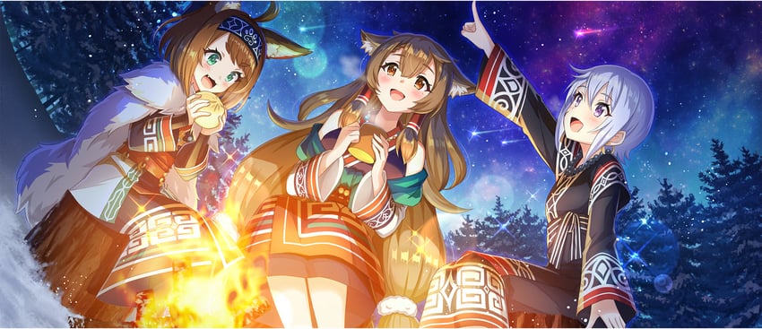 chris, miia, and amy (kono subarashii sekai ni shukufuku wo! and 1 more)