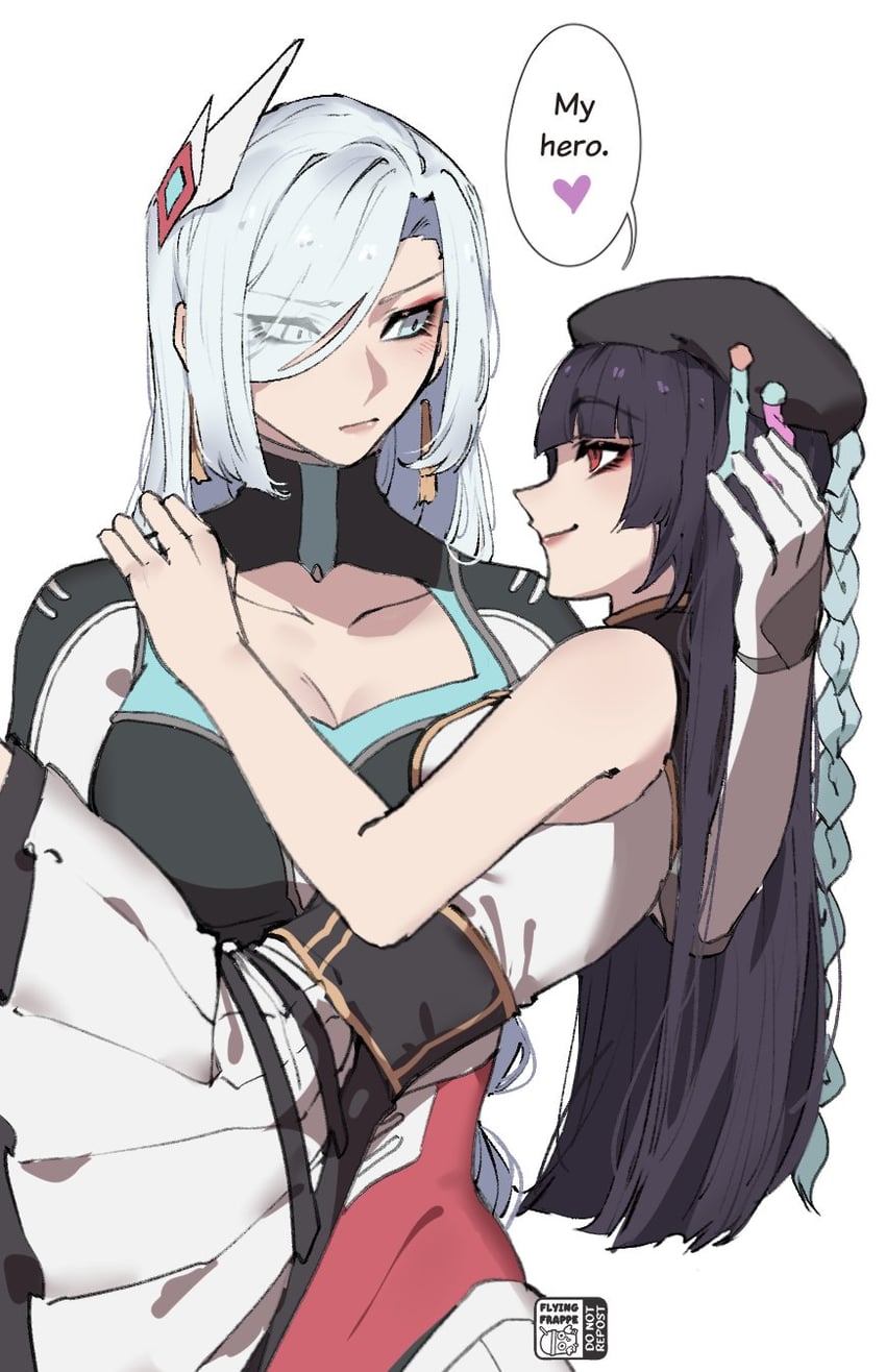 shenhe and yun jin (genshin impact) drawn by flying-frappuccino