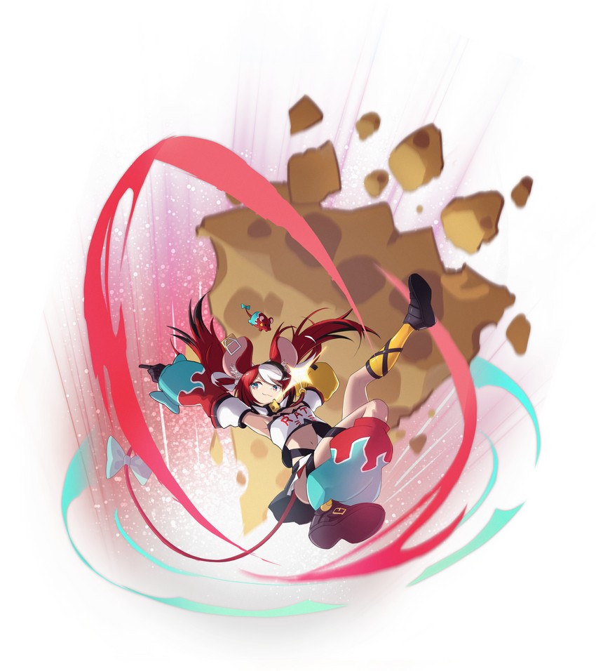 hakos baelz and mr. squeaks (hololive and 1 more) drawn by einheadt