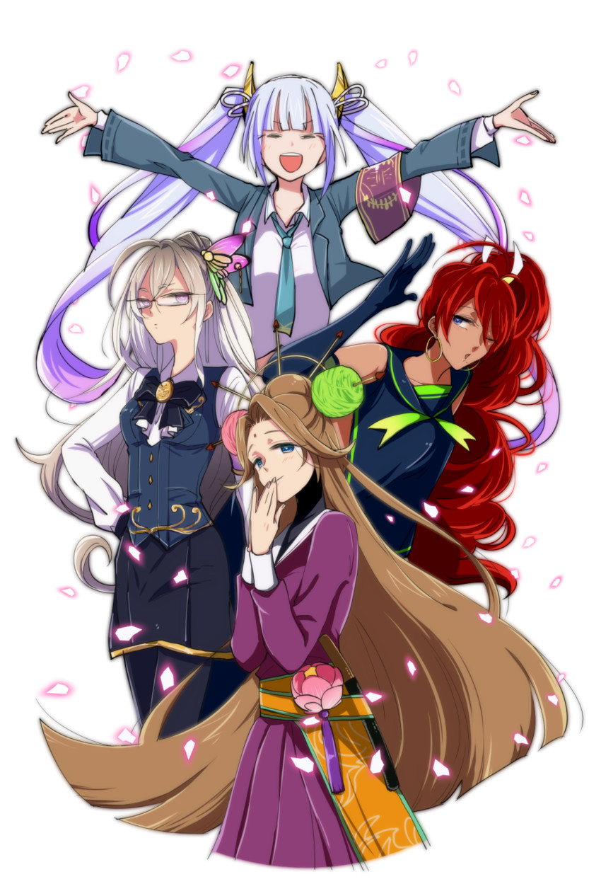 ikeda-masamune nagayo, samoji miyoshi, kanbe taima, and ishida-masamune kiriko (shinken!!) drawn by pixiv_14290080