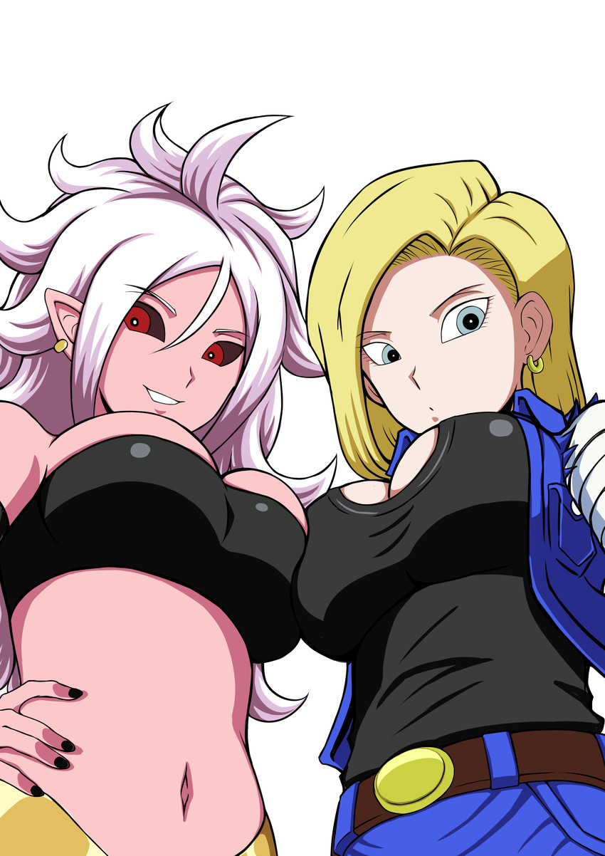 android 18, android 21, and majin android 21 (dragon ball an