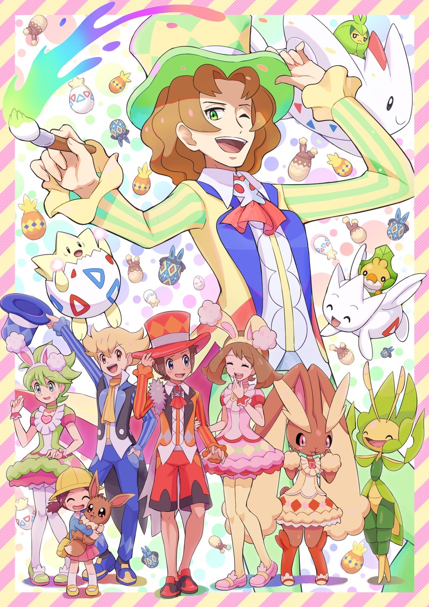 may, eevee, brendan, lopunny, togepi, and 8 more (pokemon and 4 more) drawn by pokemoa