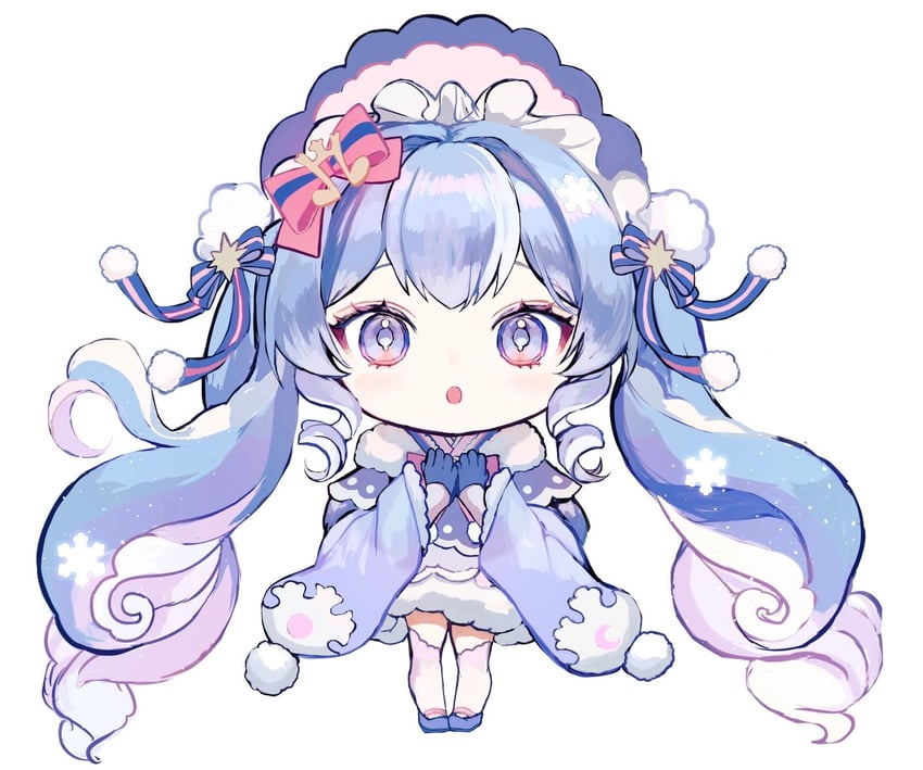 hatsune miku and yuki miku (vocaloid) drawn by pipi_(pipinavigation)
