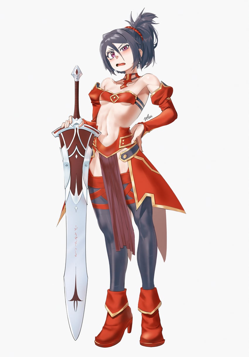 mordred and kuchiki rukia (fate and 2 more) drawn by waligner
