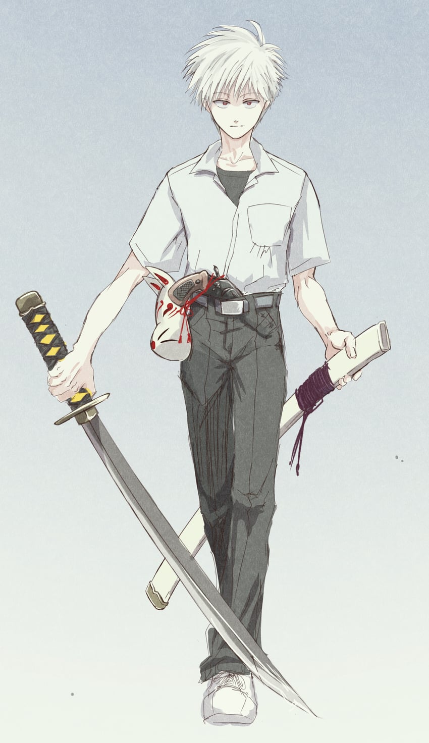 akagi shigeru (fukumoto mahjong and 1 more) drawn by fugusashi_(fgss2089)