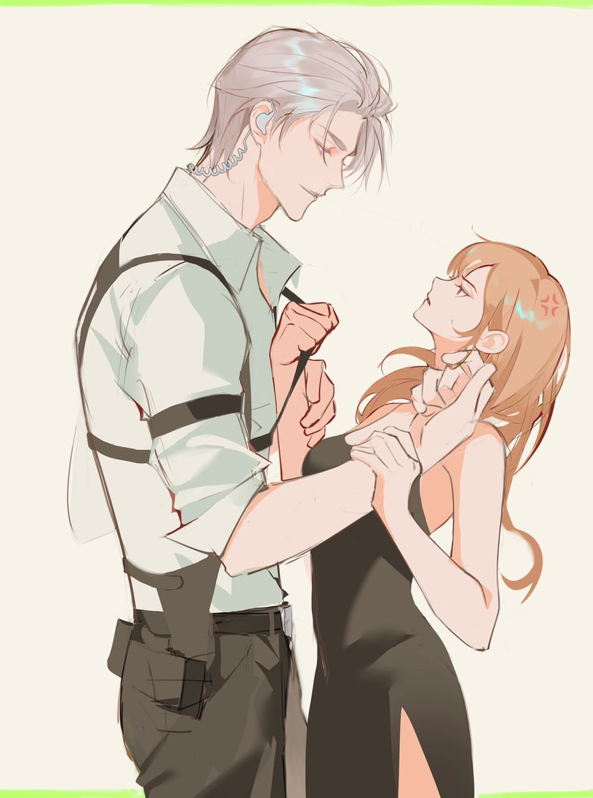 protagonist and charlie su (light and night love) drawn by denpa0304