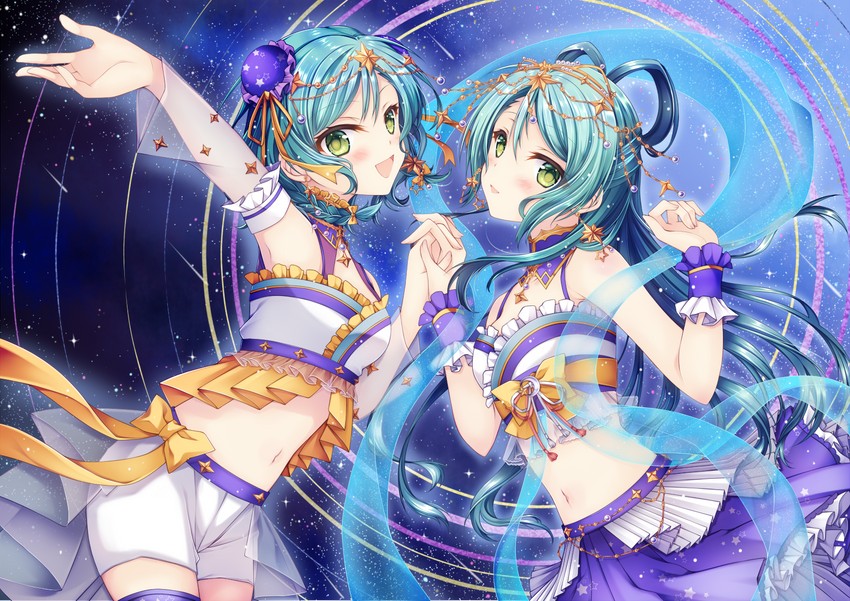 hikawa sayo and hikawa hina (bang dream!) drawn by hiryuu_kanon