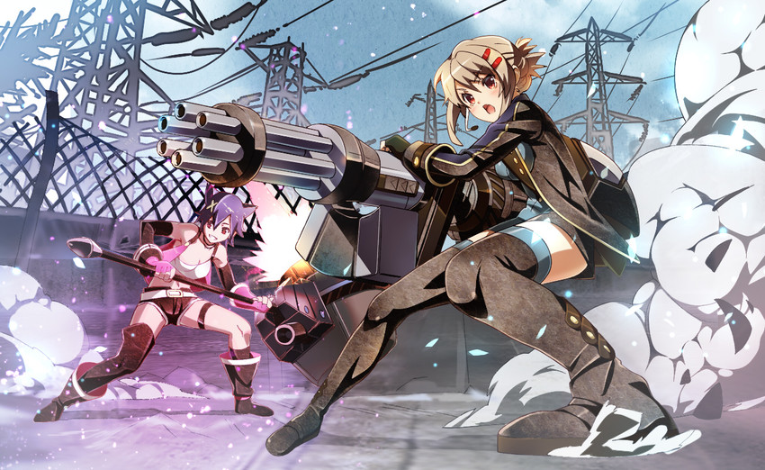 kouzuki nana and player (god eater and 1 more) drawn by nyoro_(nyoronyoro000)