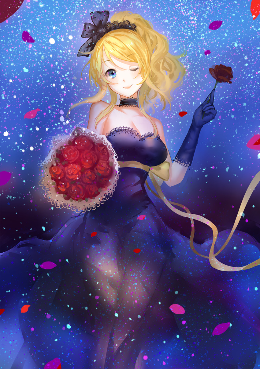 ayase eli (love live! and 1 more) drawn by vetina