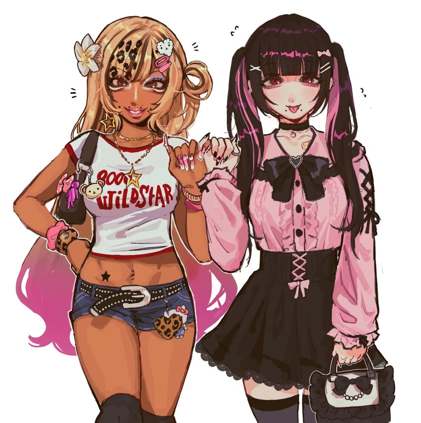 hello kitty and korilakkuma (original and 3 more) drawn by sauvievie0