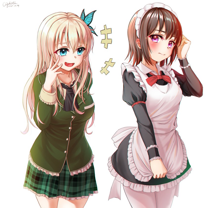 kashiwazaki sena and mikazuki yozora (boku wa tomodachi ga sukunai) drawn by ciphotis