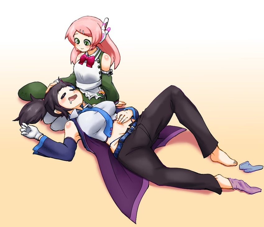 momone momo and yokune ruko (utau) drawn by saruyama_ushirou